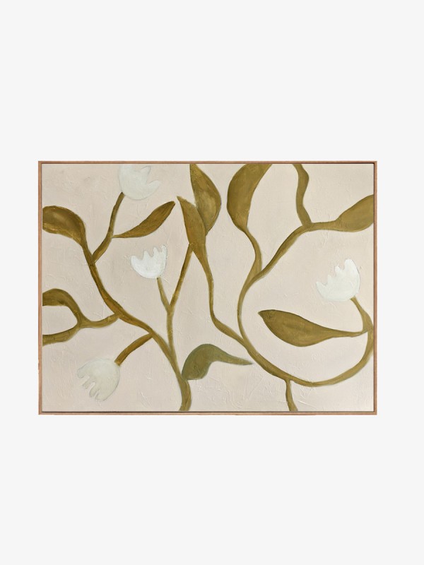 Beige Botanical Abstract Wall Art