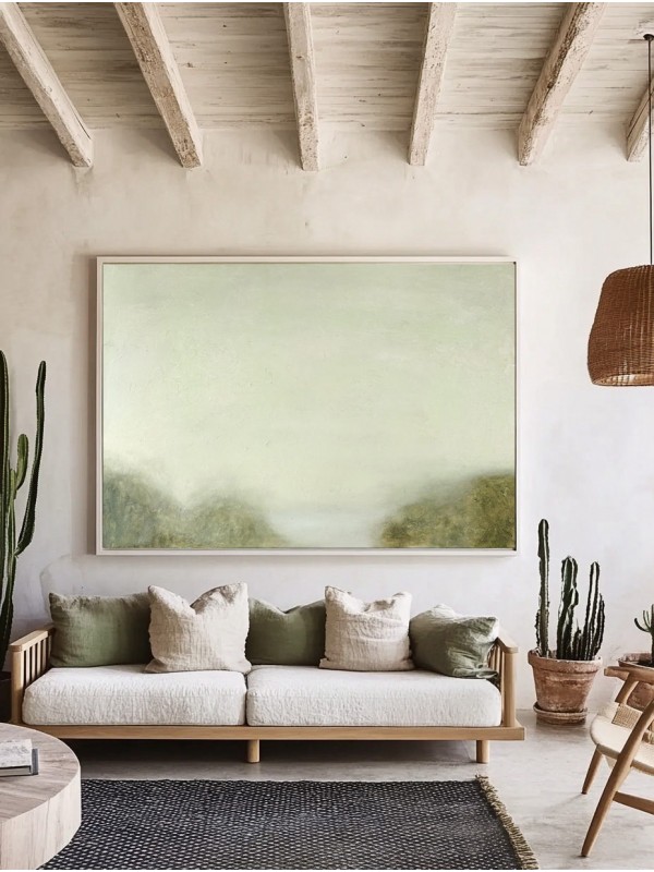 Green Landscape Abstract Wall Art