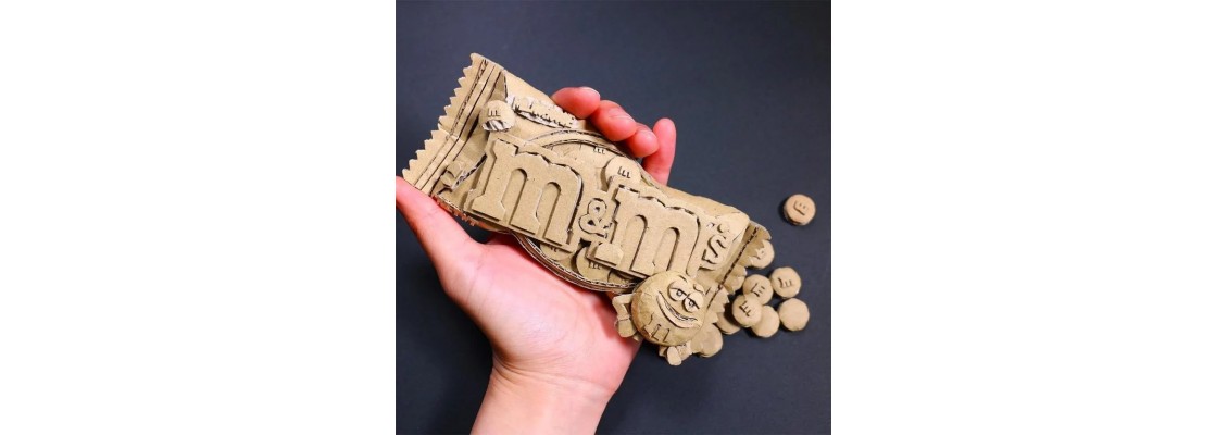 Japanese artist Monami Ohno cardboard art