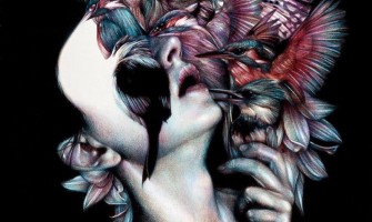Marco mazzoni dark bizarre wind colored pencil drawing