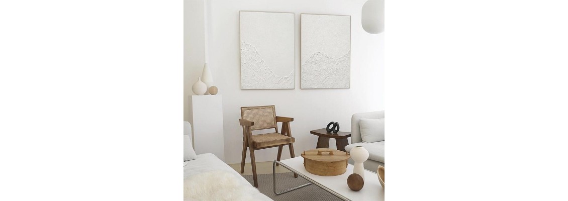 Double Layer White Textured Mountain Shape Art Sets