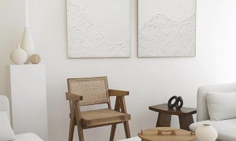 Double Layer White Textured Mountain Shape Art Sets Double Layer White Textured Mountain Shape Art Sets