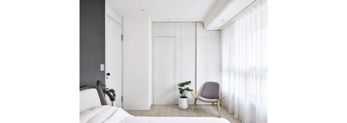 Clean and minimalist white apartment design