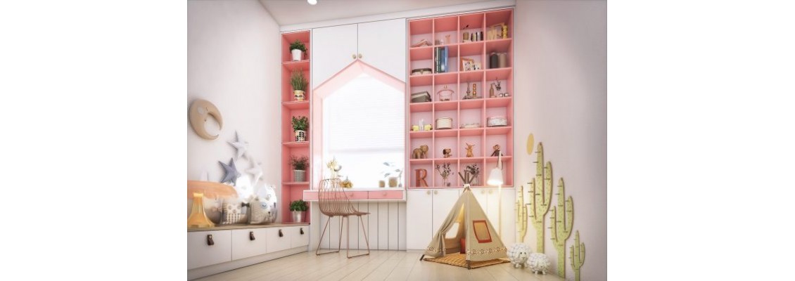 Sweet and warm girl room design