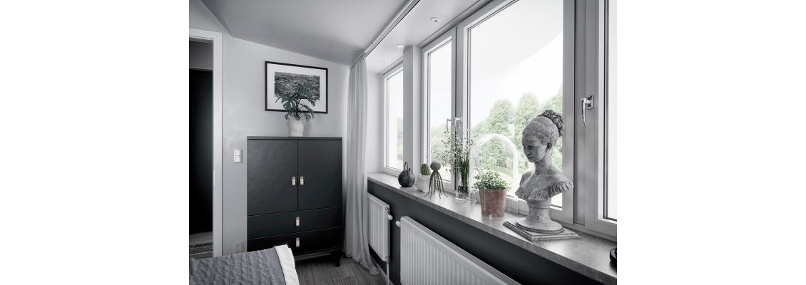 Grey tone loft apartment design