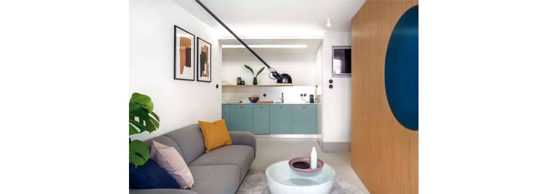 Compact and comfortable design of a small apartment of 30 square meters