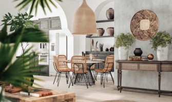 Monochrome decoration design in tribal style 3