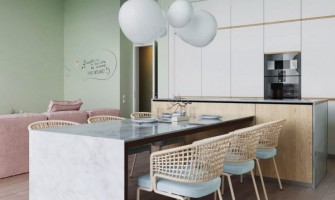 Home decoration design with soft colors