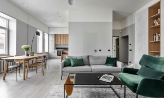 Stylish small apartment design with open space