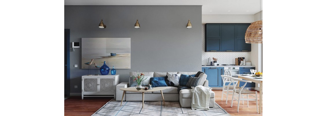 Blue theme style apartment design 2