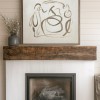 White and Brown Brushstrokes Abstract Wall Art