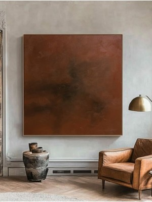 Red Misty Abstract Wall Art