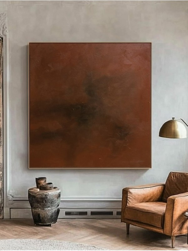 Red Misty Abstract Wall Art