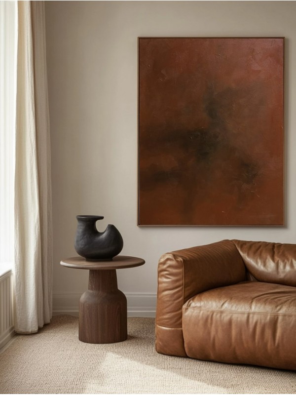 Red Misty Abstract Wall Art