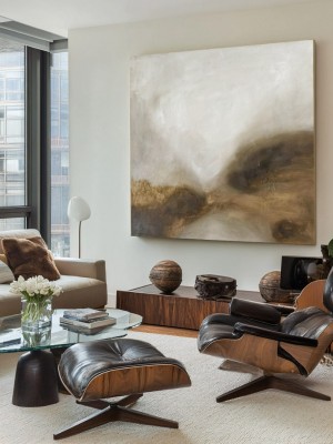 Brown Scenery Textured Abstract Wall Art
