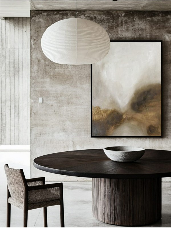 Brown Scenery Textured Abstract Wall Art