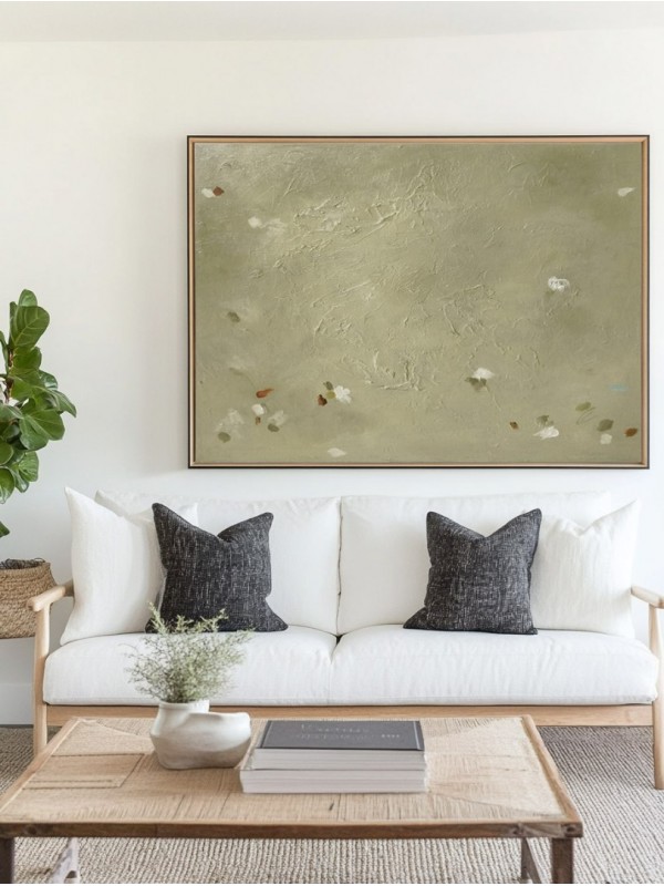 Sage Green Garden Abstract Wall Art
