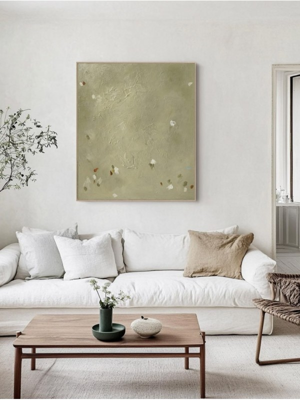 Sage Green Garden Abstract Wall Art