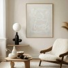 Beige and White Brushstrokes Abstract Wall Art