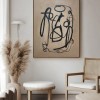 Brown and Black Brushstrokes Abstract Wall Art