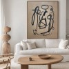 Brown and Black Brushstrokes Abstract Wall Art