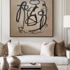 Brown and Black Brushstrokes Abstract Wall Art