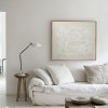 Beige and White Brushstrokes Abstract Wall Art