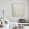 Beige and White Brushstrokes Abstract Wall Art