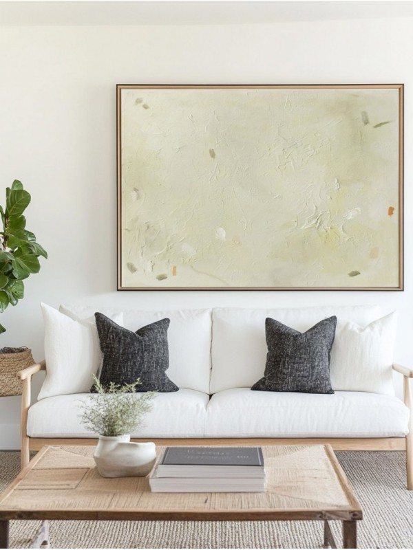 Light Green Garden Abstract Wall Art