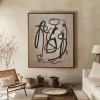 Brown and Black Brushstrokes Abstract Wall Art