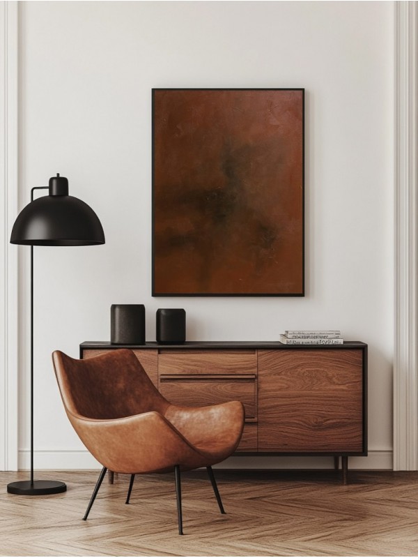 Red Misty Abstract Wall Art