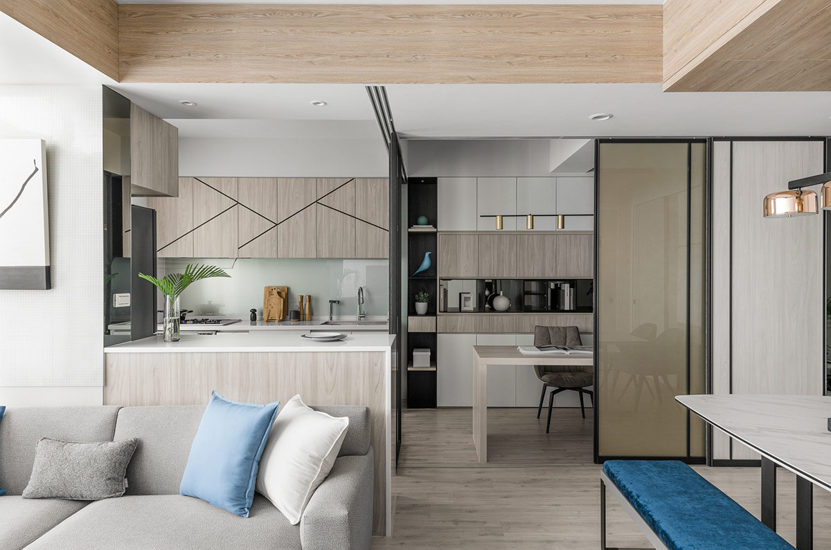 Blue theme style apartment design
